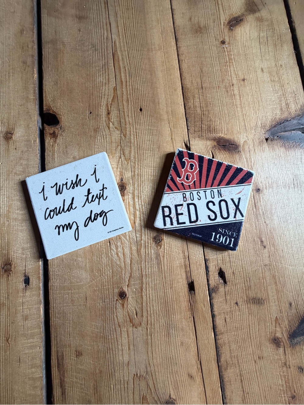 Boston Red Sox Ceramic Coaster - Red, Black & White